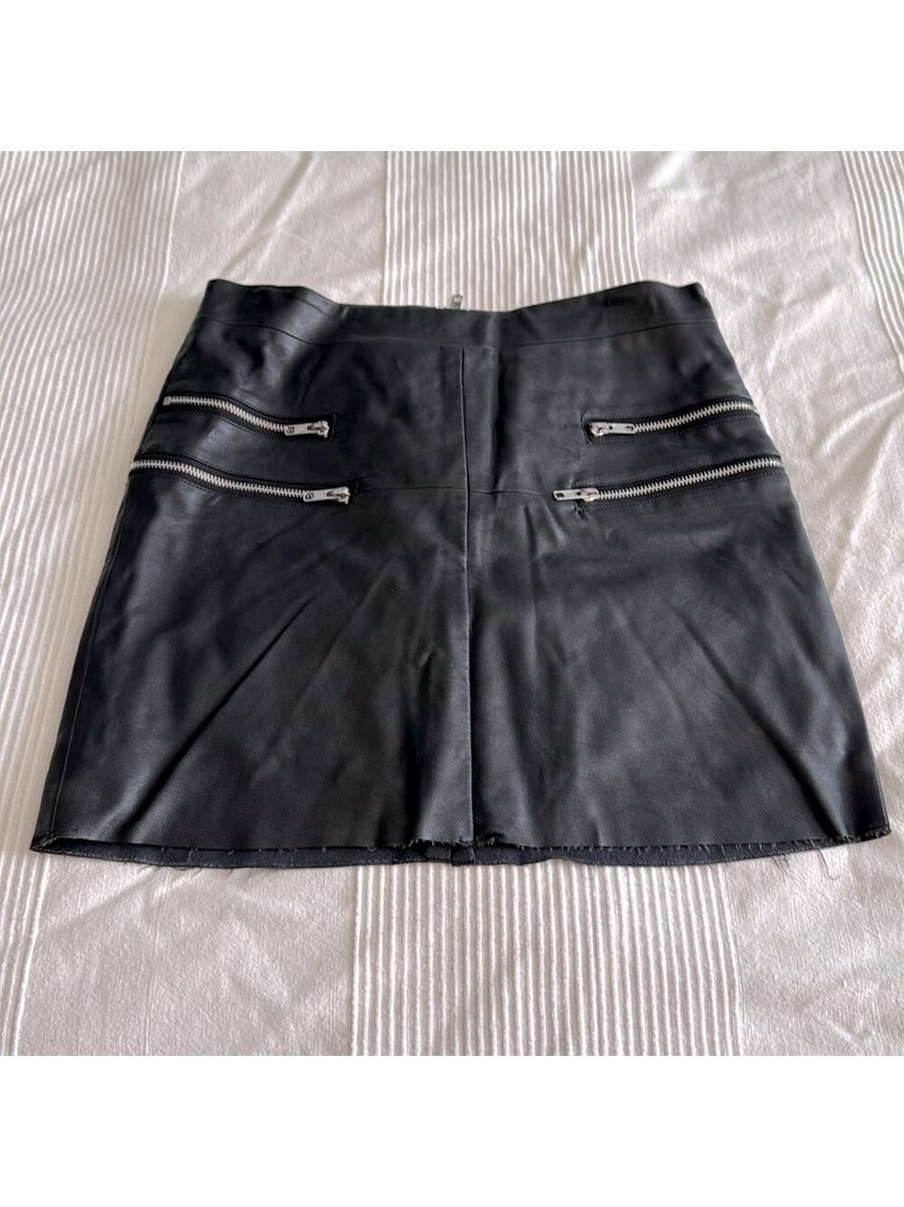Olivaceous Black Faux Leather Mini Skirt Small